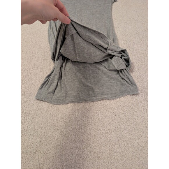 See You Monday Dress Womens M Grey Midi Sheath Bodycon Stretch Anthropologie - Picture 7 of 12